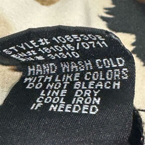 IZ Byer Leopard Print Ruffle Blouse M Sleeveless Button Front Smocked Waist Top - Picture 9 of 9